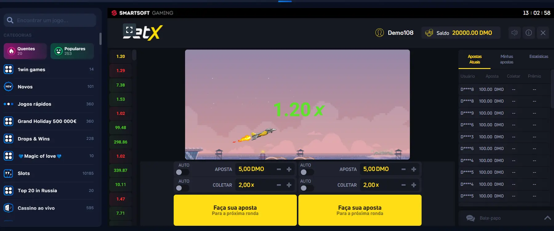 Juega JetX en 1win Colombia